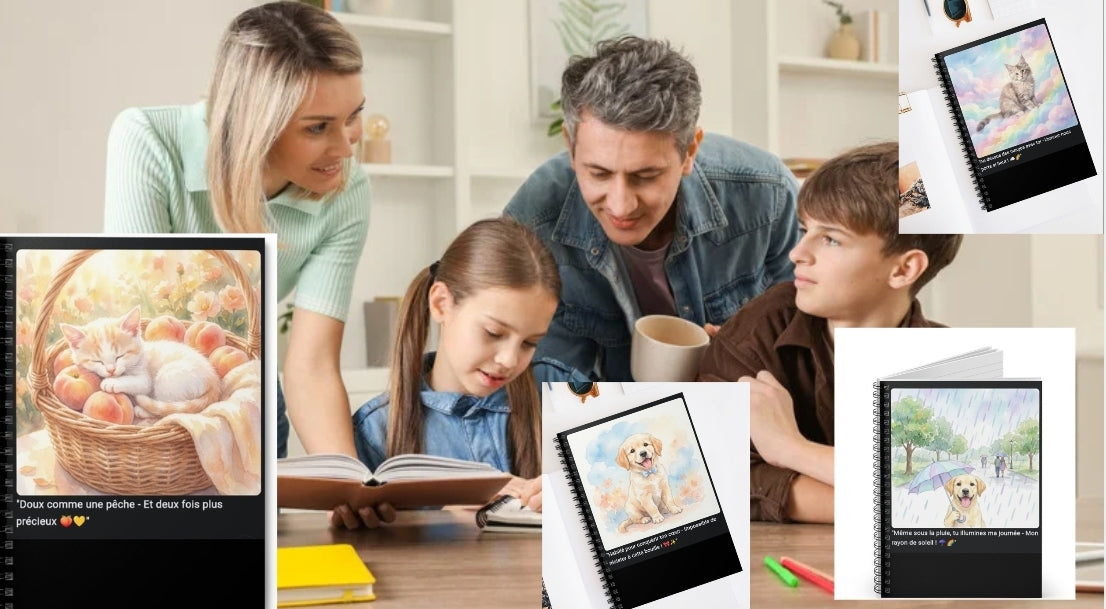 📓 Carnets & Cahiers Animaux Mignons - Papeterie Créative A5 | Bullet Journal