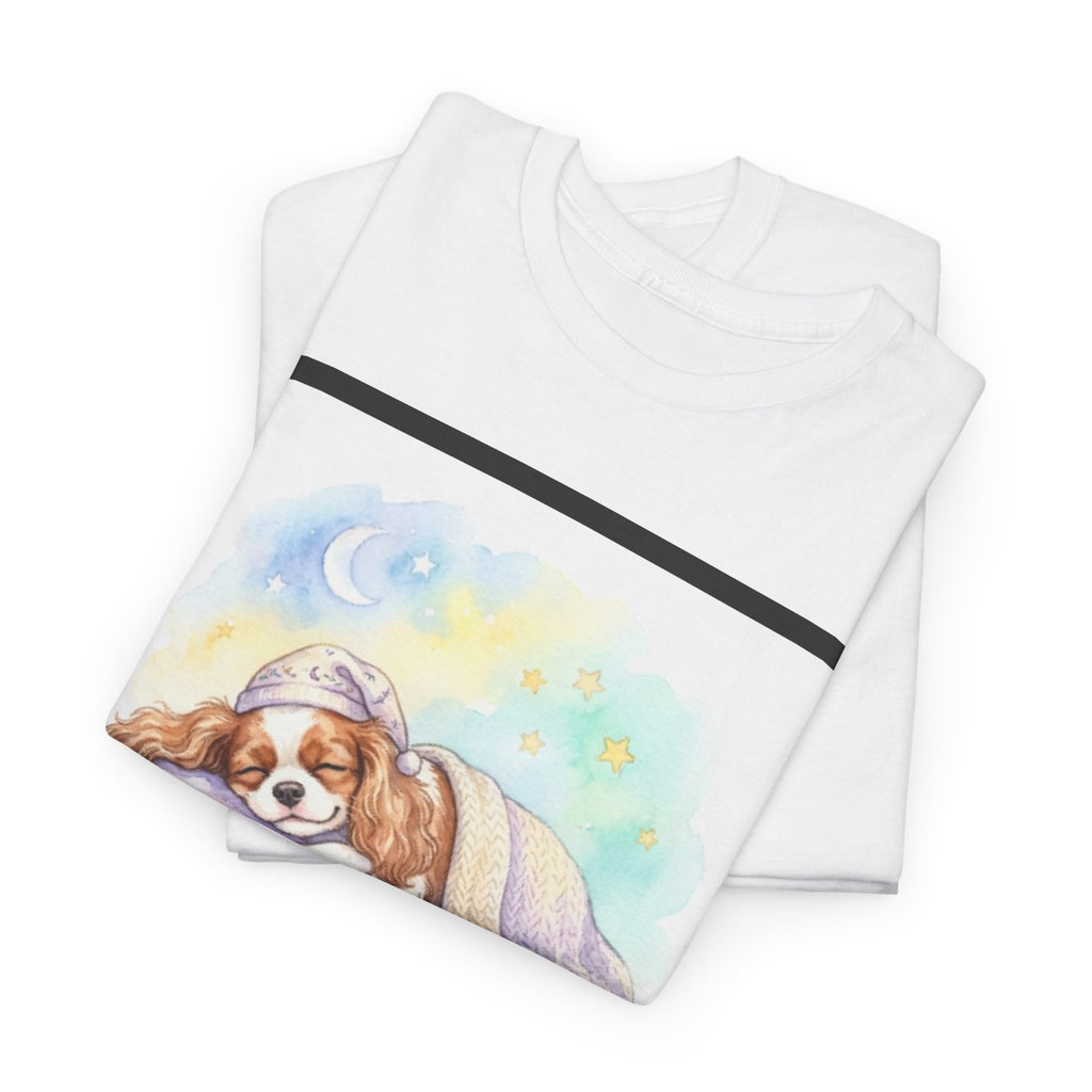 👕 T-SHIRT CAVALIER KING CHARLES - Design Cocooning Doux  💤 "Les plus beaux rêves commencent ici" - Porte la sérénité