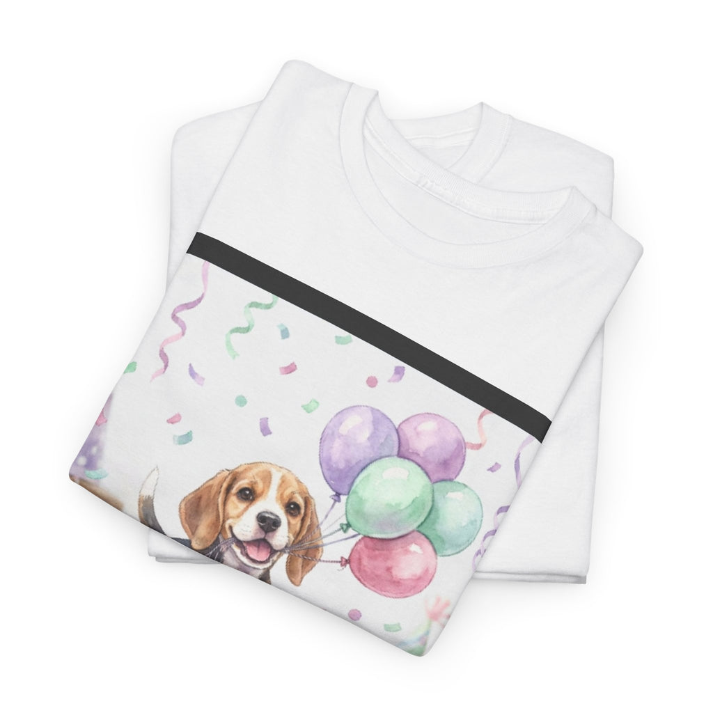 👕 T-SHIRT BEAGLE BALLONS - Design Festif Joyeux  🎈 "Chaque jour est une fête avec toi" - Célèbre la vie !