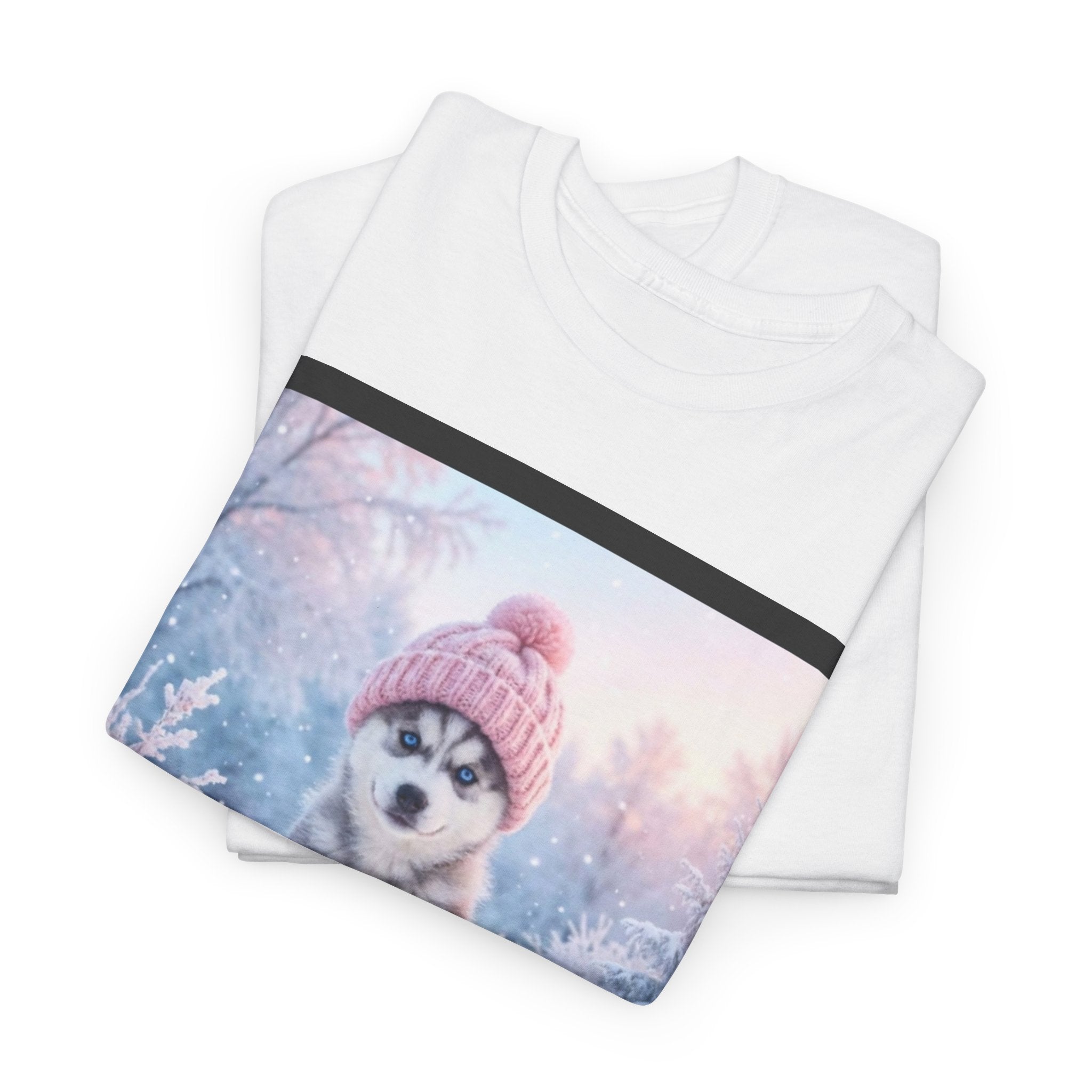👕 T-SHIRT HUSKY BONNET HIVER - Design Cosy Polaire  ❄️ "Mignon même par -20°" - Chaleur canine garantie !