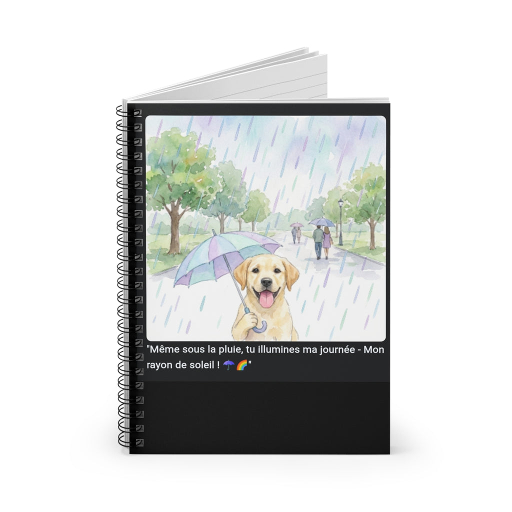 📓 CAHIER LABRADOR PARAPLUIE - Carnet Printanier A5 Joyeux