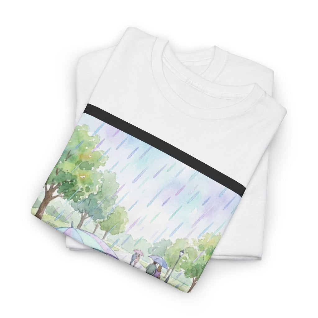 👕 T-SHIRT LABRADOR PARAPLUIE - Design Printanier Joyeux  ☂️ "Même sous la pluie, tu illumines ma journée" - Porte l'optimisme !