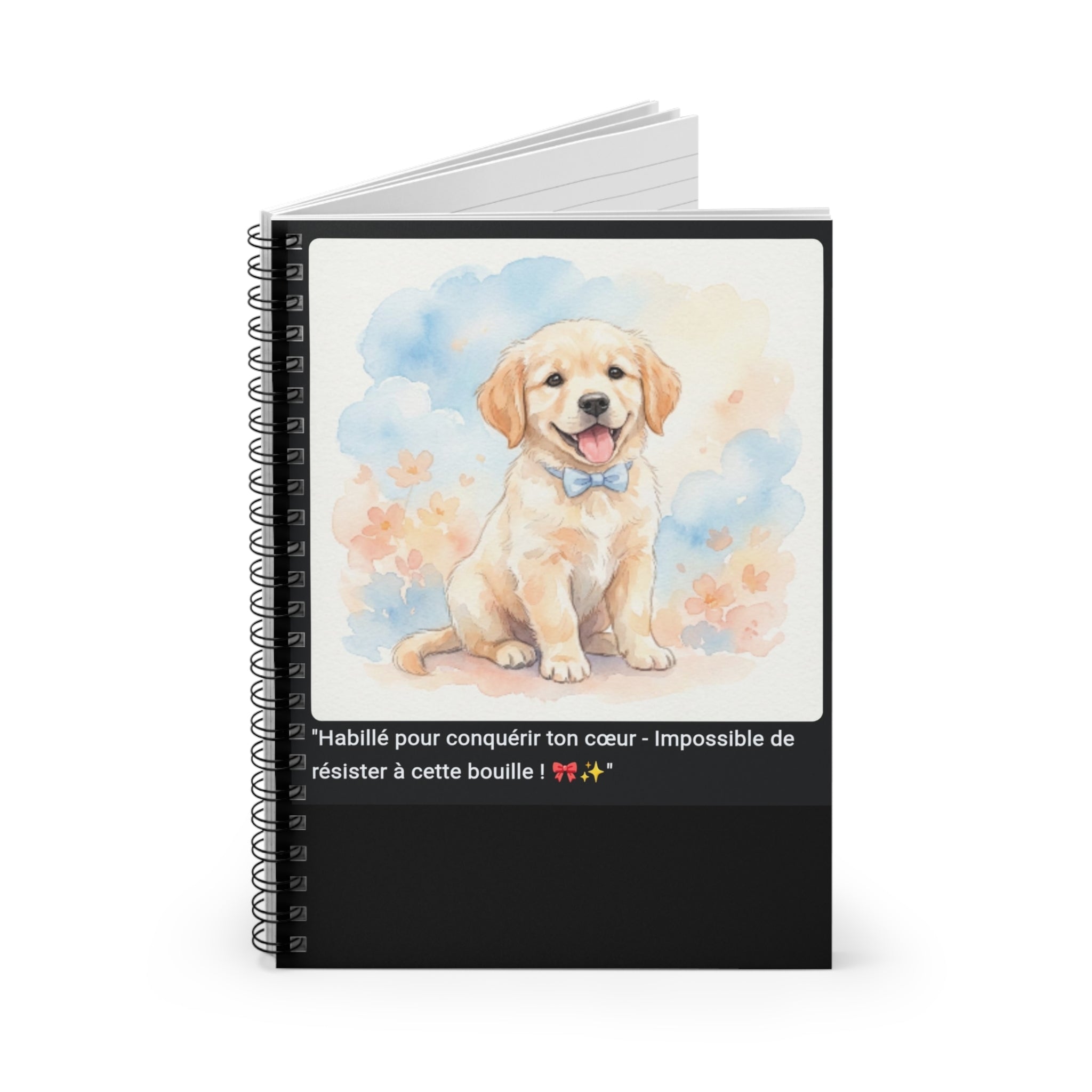 📓 CAHIER GOLDEN RETRIEVER - Carnet Chien Élégant A5