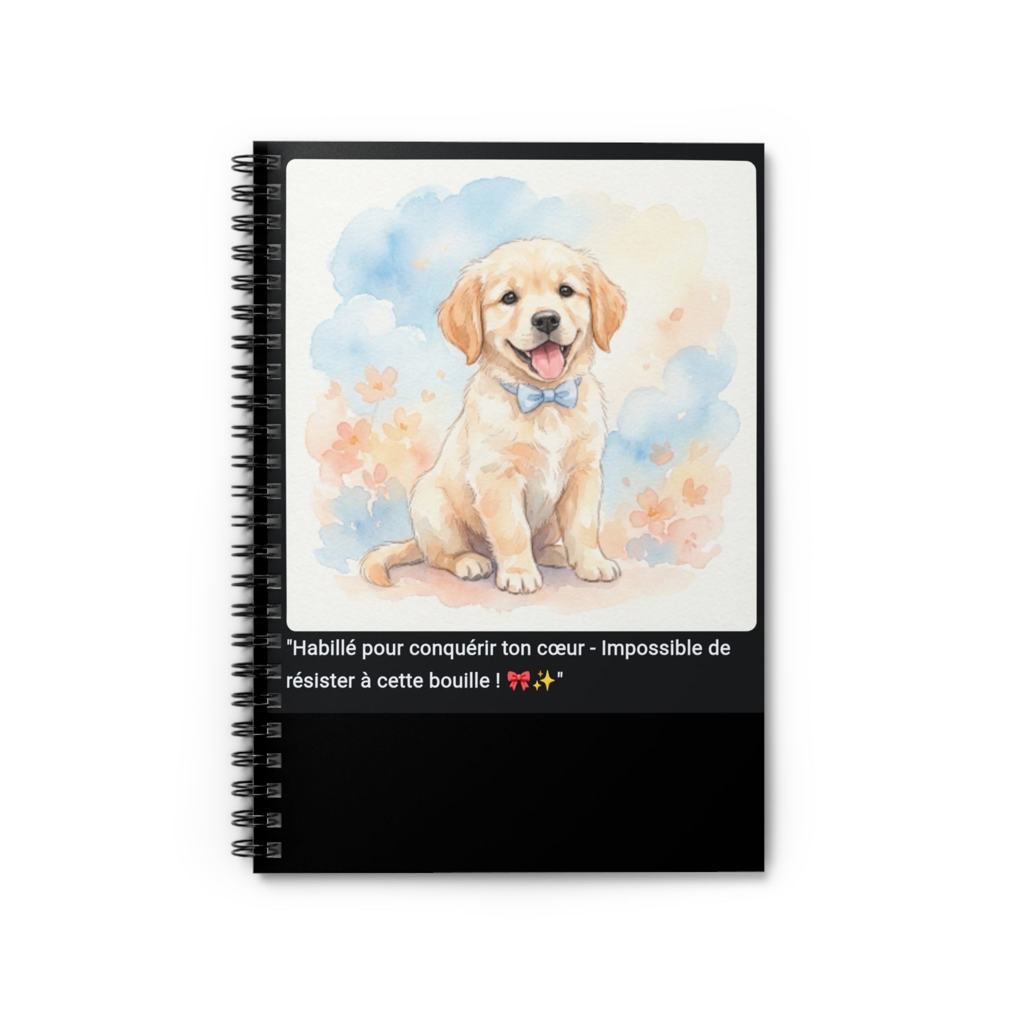📓 CAHIER GOLDEN RETRIEVER - Carnet Chien Élégant A5