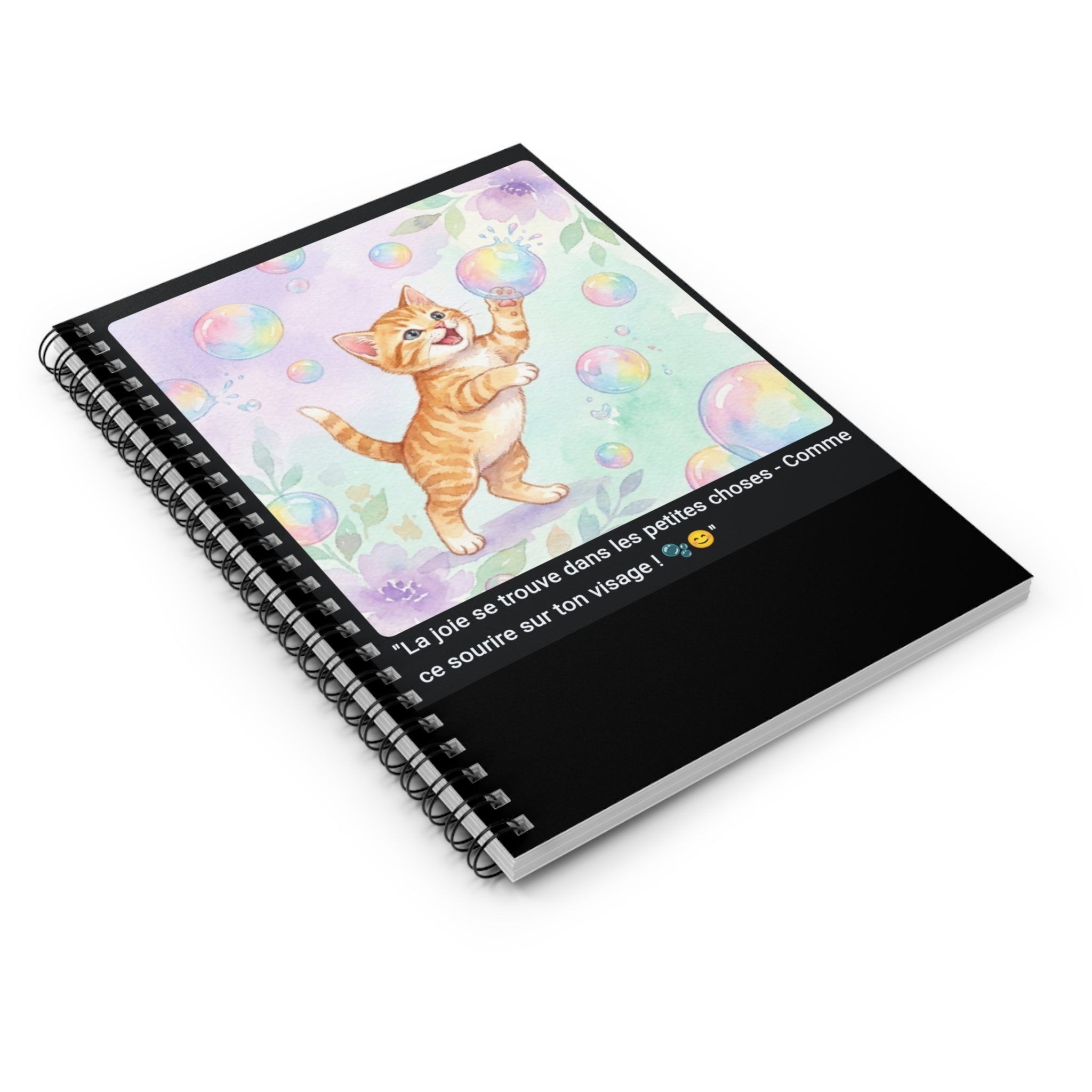 📓 CAHIER CHATON BULLES - Carnet Joyeux A5 Coloré
