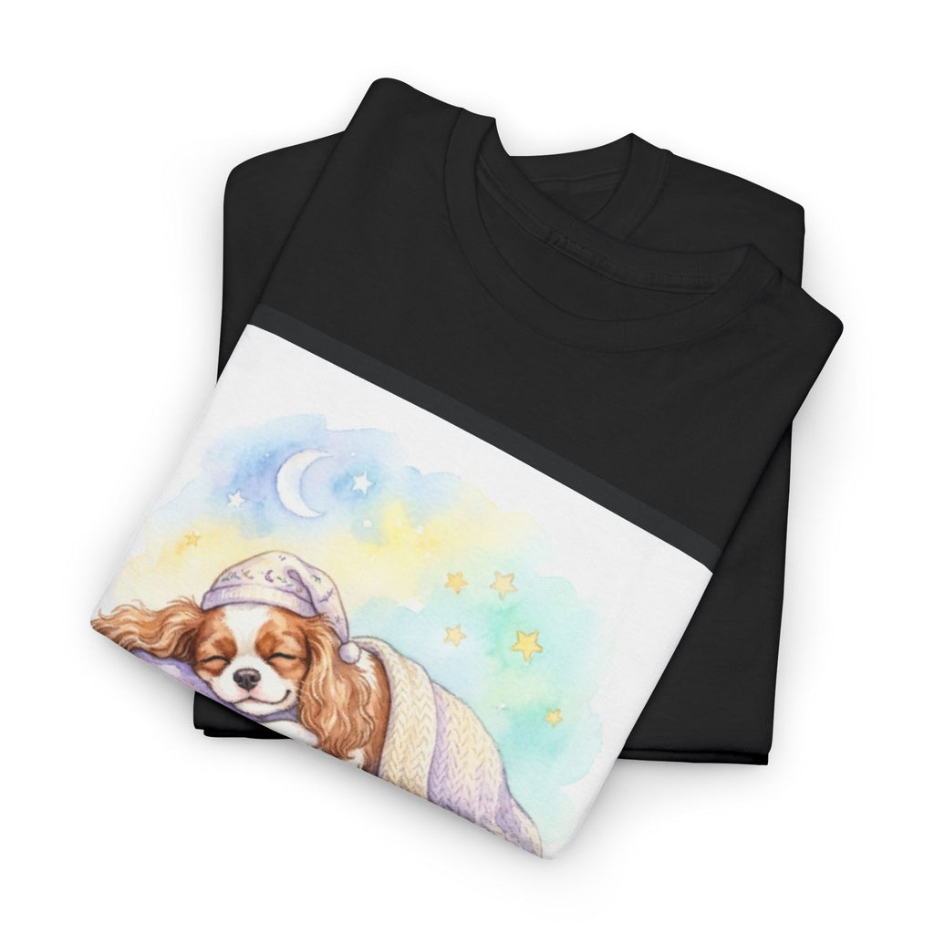 👕 T-SHIRT CAVALIER KING CHARLES - Design Cocooning Doux  💤 "Les plus beaux rêves commencent ici" - Porte la sérénité