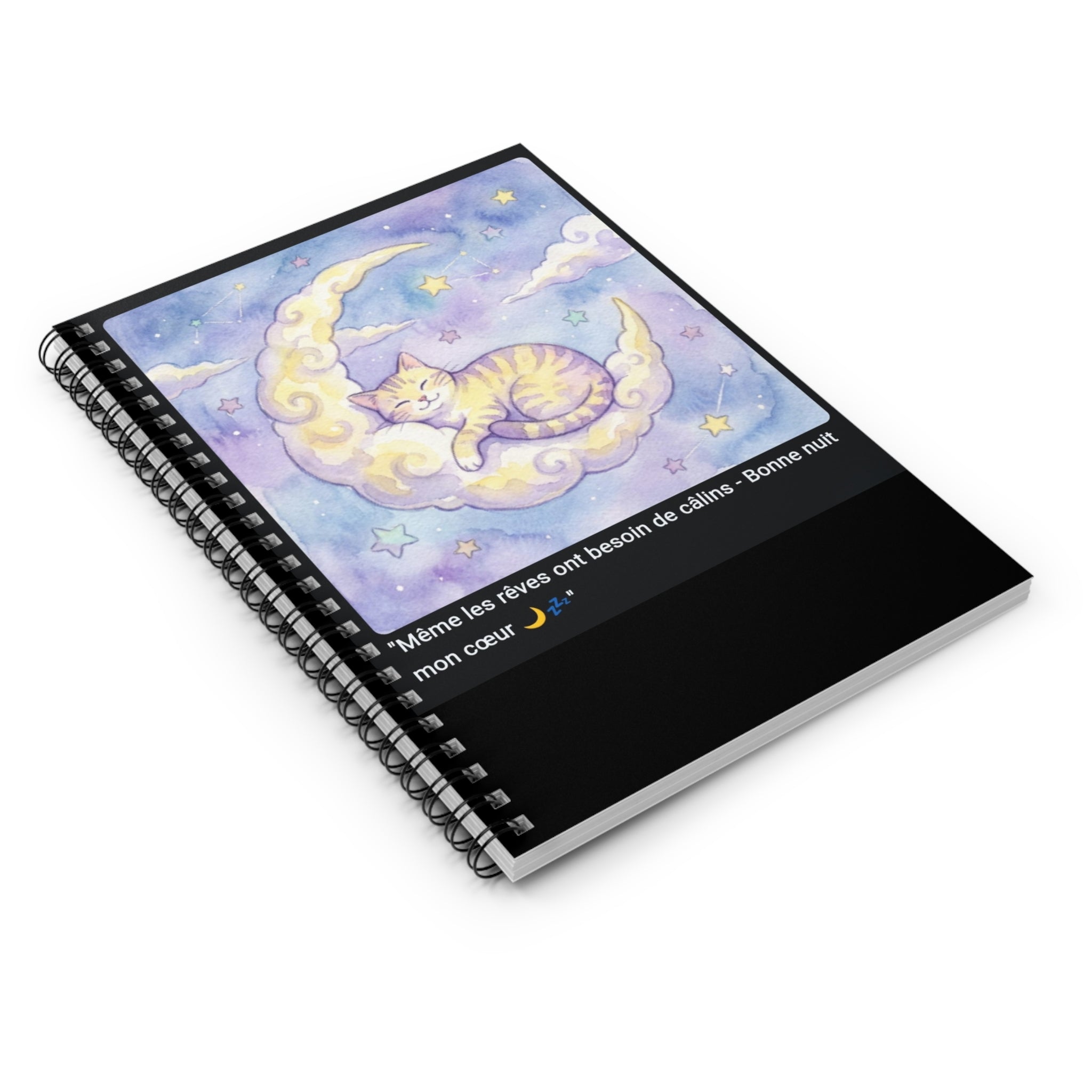 📓 CAHIER CHAT LUNE - Carnet Onirique A5 Magique